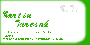 martin turcsak business card